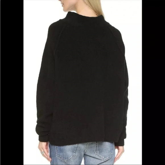 RARE Free People Bubble Crew Neck sweater in black oversized - Picture 2 of 11